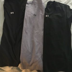 Three EUC large Under Armour Shirts
